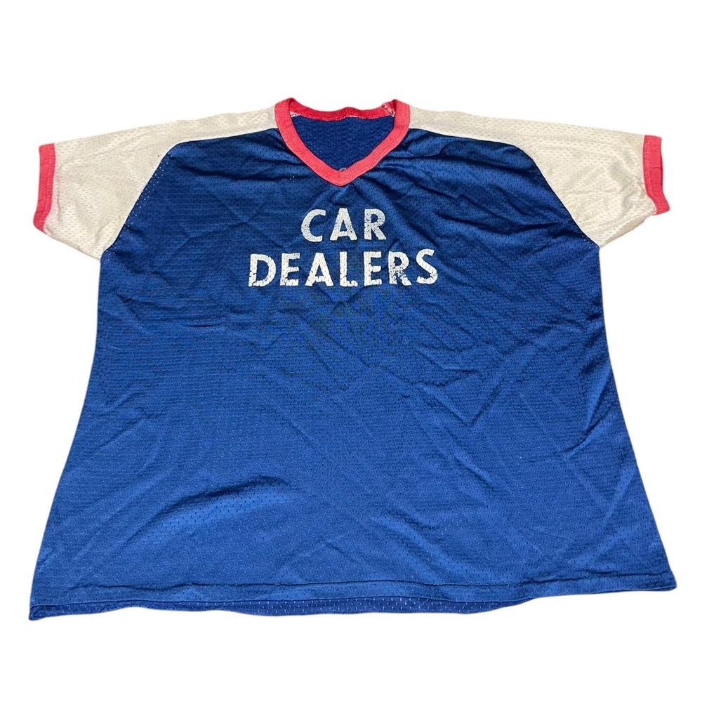 VTG 80s Car Dealers Coach Jersey Shirt True Vintage Size XL Local Team